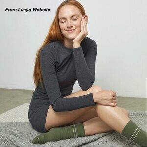 GUC: LUNYA RESTORE SHORTS SET IN CHARCOAL GREY (XS)